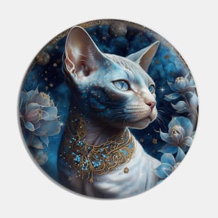 Royal Blue Sphynx Pin