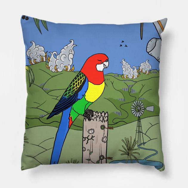 Parrot Pillow by wanungara