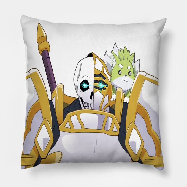 Skeleton Knight in Another World - Arc X Ponta Pillow by Dokey4Artist