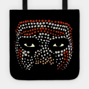 African Art Warrior Face Dots Tote