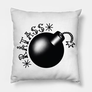 HomeSchoolTattoo «Råtass» Bomb Pillow