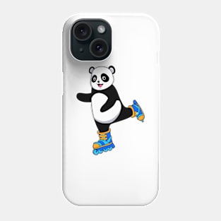 Comic Panda on Inline Skates Phone Case