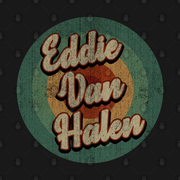 Circle Retro Vintage Eddie Van Halen by Jokowow