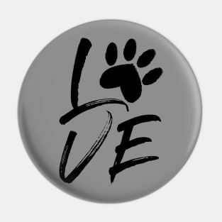 Love paw T-shirt Pin