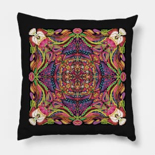 Fantasy pattern in folkloristic style Pillow