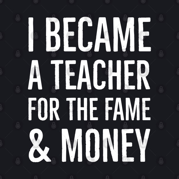 I Became A Teacher For The Money And Fame by Suzhi Q