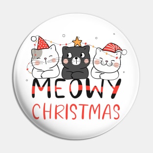 Meowy Christmas Pin