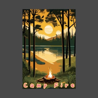 Camp Fire by the Lake T-Shirt