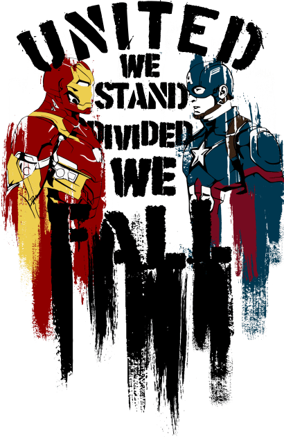 United We Stand Divided We Fall, Stephen Colbert Kids T-Shirt by artspot