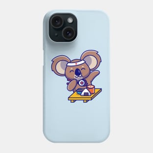 Cute Koala Eating Sushi Cartoon Phone Case