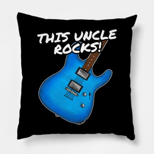 Father's Day Guitar This Uncle Rocks Electric Guitarist Pillow