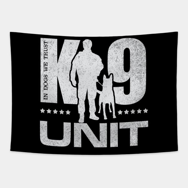 K-9 Unit  -Police Dog Unit- Malinois Tapestry by Nartissima