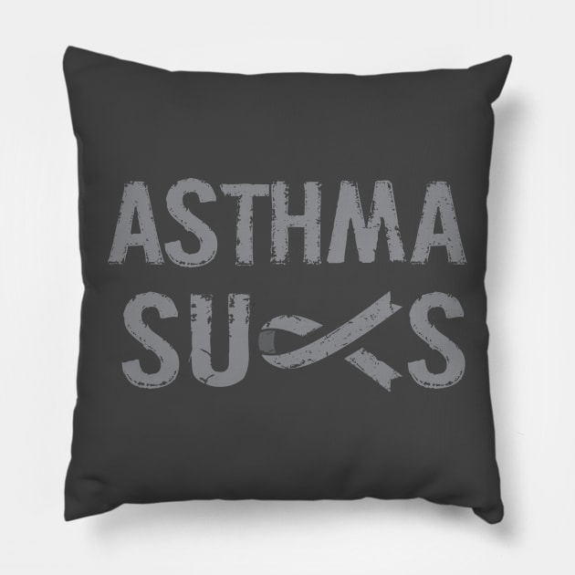 Asthma Sucks Pillow by CorneaDesigns