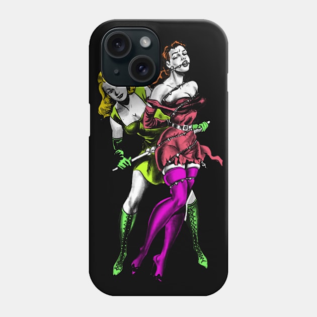 Womens Kinky bdsm Cute Sexy Lesbian Dominatrix Bondage seekers Phone Case by Juandamurai