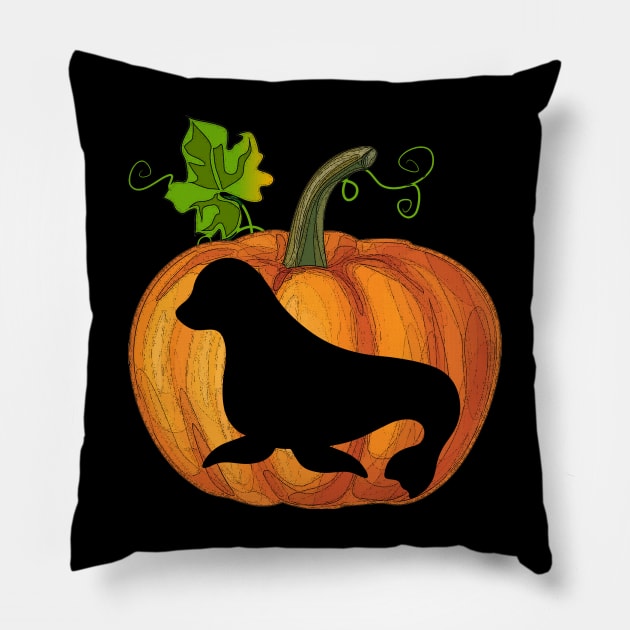 Seal in pumpkin Pillow by Flavie Kertzmann