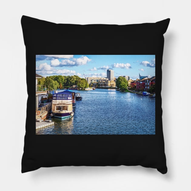 The View From Caversham Bridge Pillow by IanWL