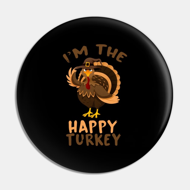 Happy Turkey Matching Family Group Thanksgiving Gifts Pin by Master_of_shirts