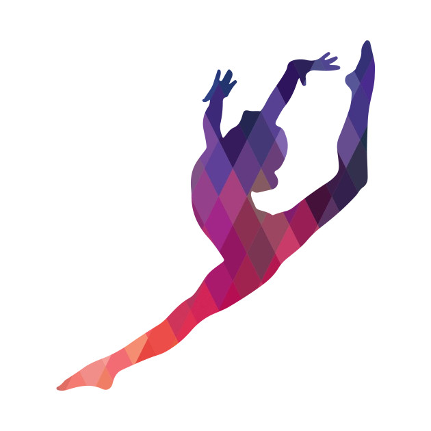 Leap Silhouette - Gymnastics - T-Shirt | TeePublic