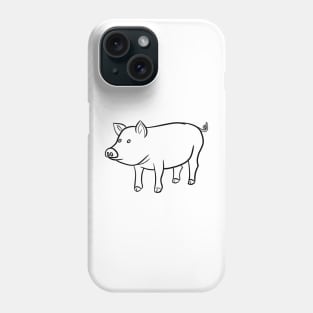 Stick figure Pig Phone Case