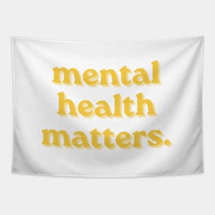 Mental Health Matters yellow shadow Tapestry