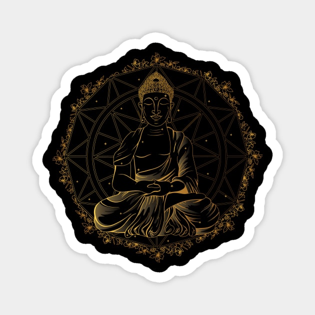 Buddha & Mandala Magnet by LAPublicTees