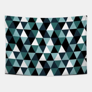 Abstract triangles monochromatic mosaic pattern Tapestry