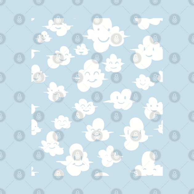 Happy Little Clouds Pattern by SubtleSplit