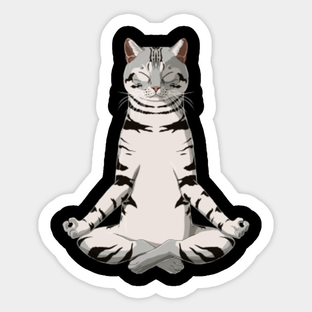 Yoga American Shorthair Cat American Shorthair Sticker Teepublic