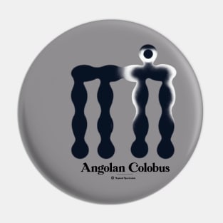 Bold monkey print "Angolan Colobus" Pin