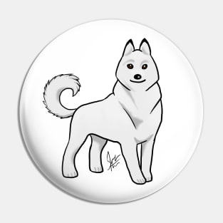 Dog - Siberian Husky - White Pin