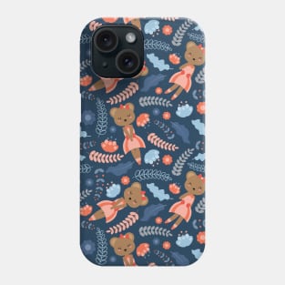 Cute Bear And Flowers Phone Case