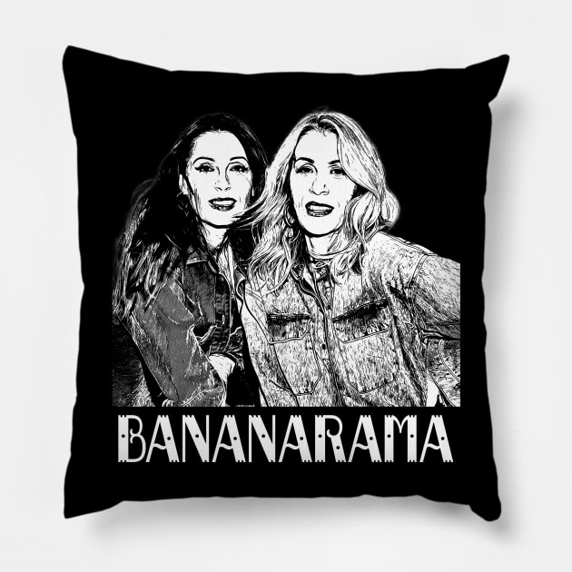 Retro Bananarama style Classic 80s Pillow by Hand And Finger