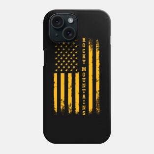 Usa American Flag National Park Rocky Mountains Phone Case