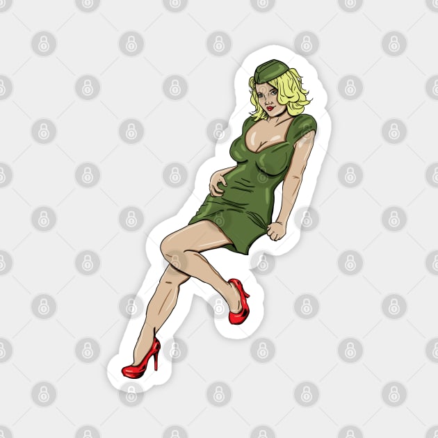 Army pin up Magnet by silentrob668