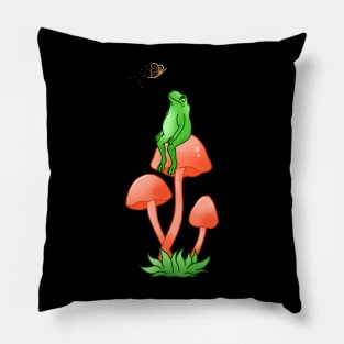 Frog and Butterfly Pillow