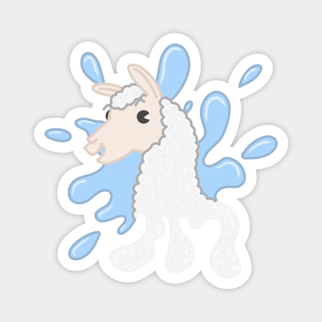 Water llama Magnet by Jamtastic