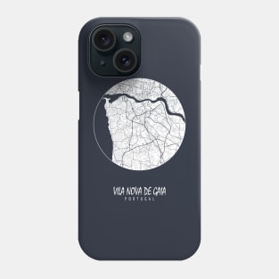 Vila Nova de Gaia, Portugal City Map - Full Moon Phone Case