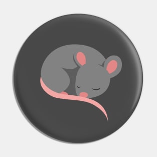 Cute sleeping rat Pin