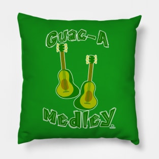 Guac Medley Guacamole Avocado Guitar Slogan Pillow