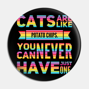 Rainbow Cat Are Like Potato Chips Pin