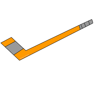 Hockey Coach Stick White Text Magnet