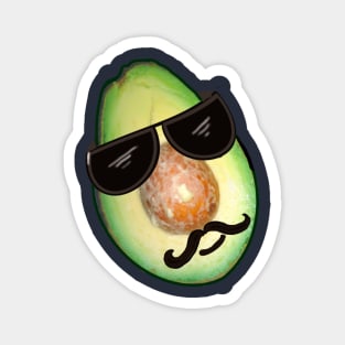 Avocado with shades and moustache looking cool Magnet