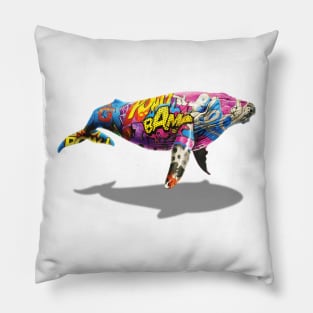 Graffiti Whale Pillow