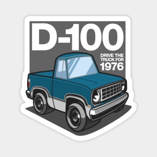 D100 - 1976 White Base (Bright Blue Iridescent) Magnet