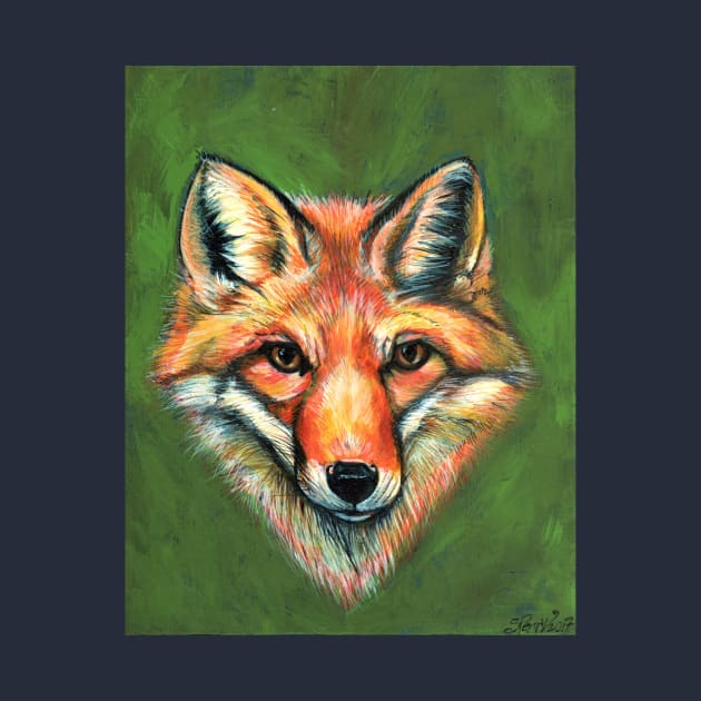 Fox Portrait by StephaniePerryArt