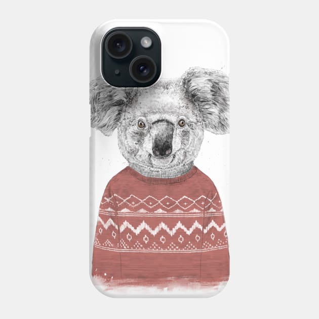 Winter koala (red) Phone Case by soltib