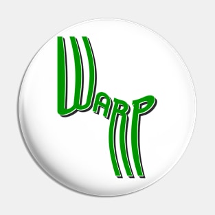 Warp Drop Shadow Typography (Green) Pin