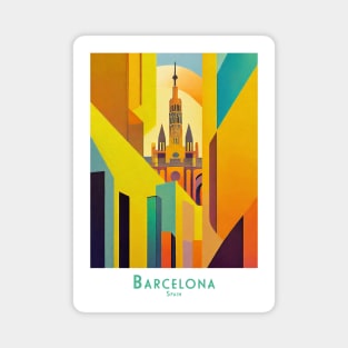Barcelona Spain Geometric Splendor Magnet