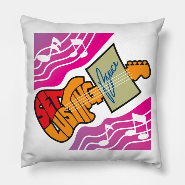 Set Lusting Bruce Podcast Shirt Pillow by SouthgateMediaGroup