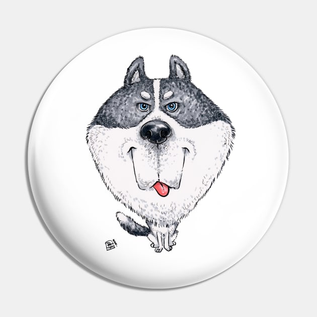 Siberian Husky Dog Pin by obillwon